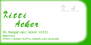 kitti acker business card